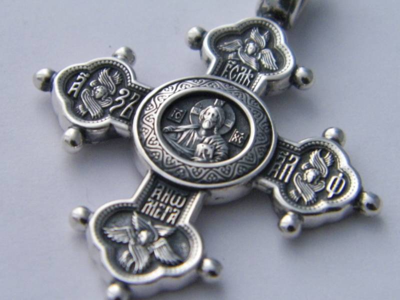 Handgemacht in Den Usa Zwei-Gesichter Oxidiert Massive 925 Sterling Silber Kreuz Jesus Und Mutter Merry von FRIENDSJEWELRYinc