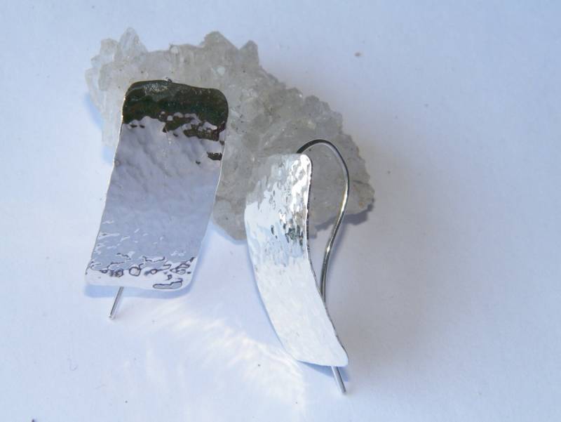 Handgemacht in Usa Hammered Design .925 Sterling Silber Ohrringe von FRIENDSJEWELRYinc