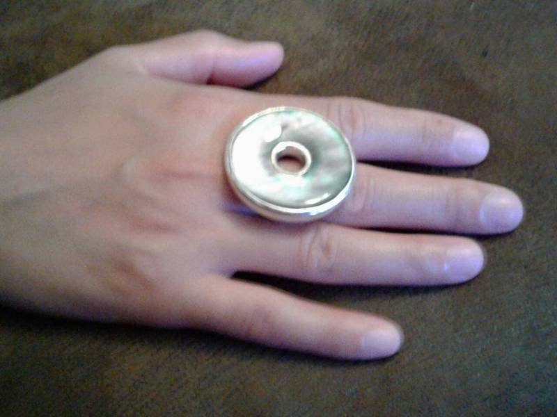 Handmade in Den Usa Artisan .925 Sterling Silber Echte Perlmutt Ring-Custom Größe von FRIENDSJEWELRYinc