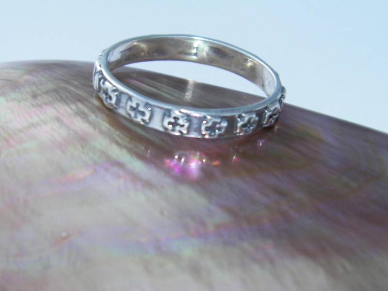 Wunderschöne Kunst Massiv.925 Sterling Silber Mit Kreuz Design Ring-Custom Größe von FRIENDSJEWELRYinc