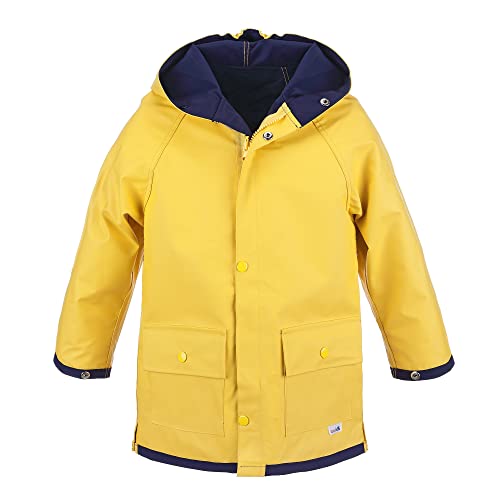 FRIESEN Friesennerz Original Büro oder Watt? - Unisex Regenjacke Regenmantel in Gelb Kinder Größe 146-152 von FRIESEN Friesennerz
