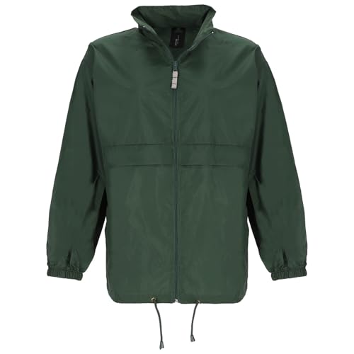FRIESEN Friesennerz Unisex Windbreaker 'Moin von 8ern!' - Windjacke Regenjacke Fahrradjacke in Dunkelgrün Größe XXL von FRIESEN Friesennerz