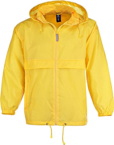FRIESEN Friesennerz Unisex Windbreaker 'Moin von 8ern!' - Windjacke Regenjacke Fahrradjacke in Gelb Größe M von FRIESEN Friesennerz
