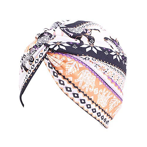 Friseurmeister Damen Turban Cotton - in Blau Weiß - Kopftuch aus Baumwolle im Knoten-Design perfekte Mütze für Frühling, Sommer, Herbst, Winter als Kopfbedeckung für Frauen und Mädchen von FRISEURMEISTER BERTRAM