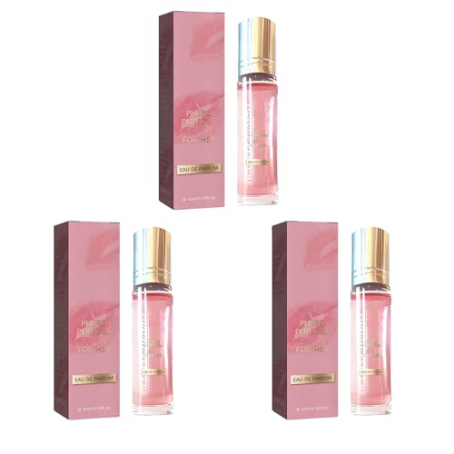 3 Stück Damenparfüm frisch natürlich feminin langanhaltend leichter Duft langanhaltendes Parfüm 10 ml Tragbarer Duft für Frauen (Pink, One Size) von FRMUIC