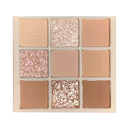 9 Farben Lidschatten Eyeshadow Glitter Eyeshadow Langlebiges Make Up Wasserdichte Schminkpalette Lidschattenpalette Schminke Set Für Mädchen Frauen (C, 1pc) von FRMUIC