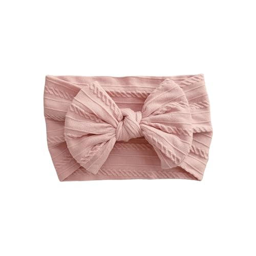 Baby Turban Stirnband Baby Mädchen Nylon Stirnbänder Baby Schleife Stirnband Weiche Schleife Kopfbedeckung Elastische Haarbänder für Neugeborene, Kleinkinder (M, One Size) von FRMUIC