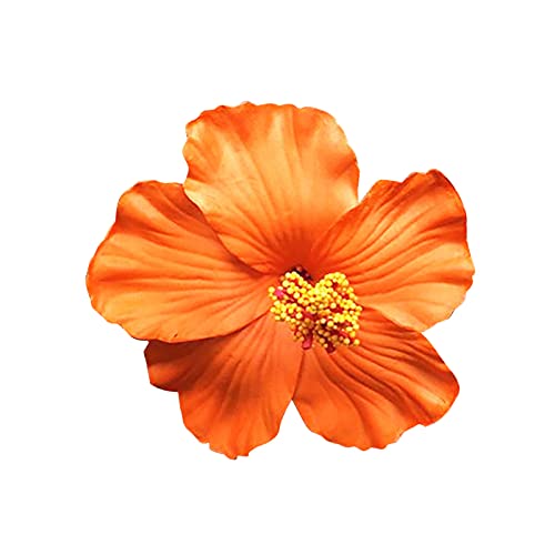 Blumen Haarspange, Haarclip Blumen Mehrfarbig Rosen Haarnadeln Haarschmuck für Mädchen Frauen Party Strand Hochzeit (Orange, One Size) von FRMUIC