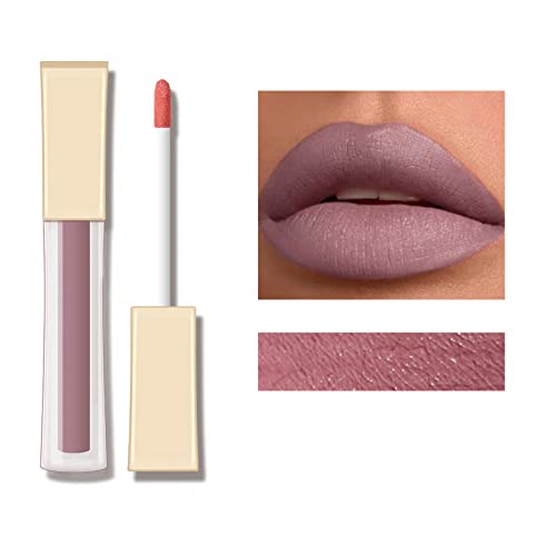 Damen Flüssige Lippenstift Langanhaltende wasserfeste Lippenstiftpackungen Lipstick Long Lasting Lipgloss Lip Stain Make-up Geburtstage Geschenk (E, One Size) von FRMUIC