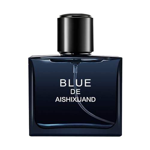 Herrenparfüm Langfristiges leichtes Parfüm Frisch Eau de Toilette für Männer 50 ml (Blue, One Size) von FRMUIC