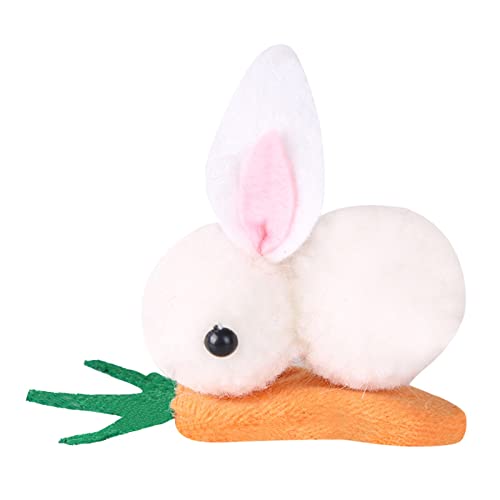 Kinder Hase Haarnadel Osterhaarnadel Mini Haarnadel Ostern Haarspange Haarspangen Für Feines Haar (White, One Size) von FRMUIC