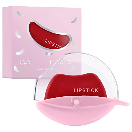 Lazy Lipstick MatteLipstick Velvet Lip Makeup Long Lasting Non-stick Cup Lip Gloss Lip Shape Lipstick, Lazy Quick Lipstick Makeup für Frauen (D, One Size) von FRMUIC