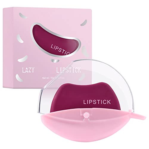 Lazy Lipstick MatteLipstick Velvet Lip Makeup Long Lasting Non-stick Cup Lip Gloss Lip Shape Lipstick, Lazy Quick Lipstick Makeup für Frauen (M, One Size) von FRMUIC