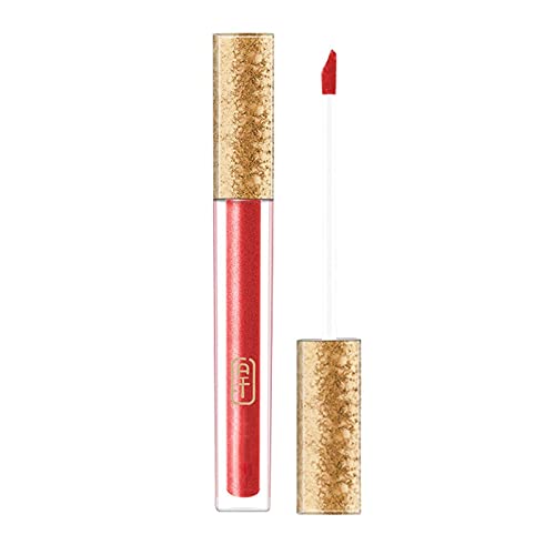 Lip Glaze Lippenglanz Glänzende Glitter Perle feuchtigkeitsspendende Lip Glaze Öl Lippenstift Plumping Lip Lip Gloss Makeup für Frauen Mädchen (E, One Size) von FRMUIC