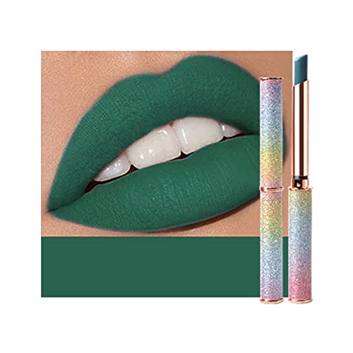 Lippenstift Feuchtigkeitsspendender Langanhaltender Matter Lipgloss Lip gloss Langanhaltende Verschleißfestigkeit Antihaftschale Nicht verblassender Lipgloss für Mädchen Frauen (H, One Size) von FRMUIC