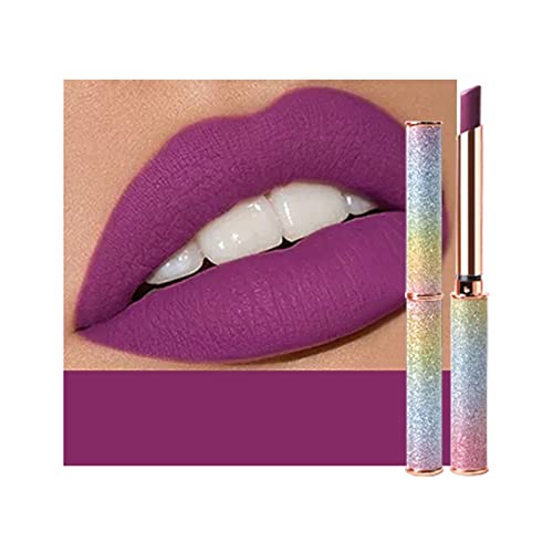 Lippenstift Feuchtigkeitsspendender Langanhaltender Matter Lipgloss Lip gloss Langanhaltende Verschleißfestigkeit Antihaftschale Nicht verblassender Lipgloss für Mädchen Frauen (K, One Size) von FRMUIC