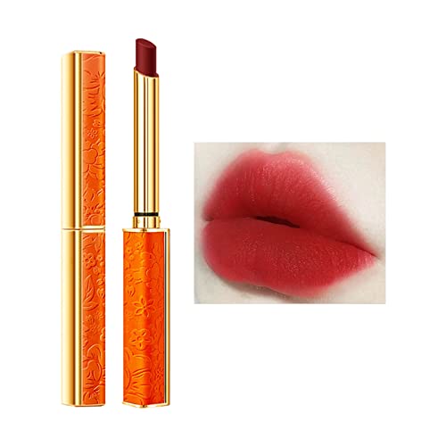 Lippenstift Langlebig Wasserdicht Flüssigkeit Non-Stick Cup Not Fade Lip Gloss Lipstick Wasserfest Make-up Lipgloss für Mädchen Frauen (D, One Size) von FRMUIC