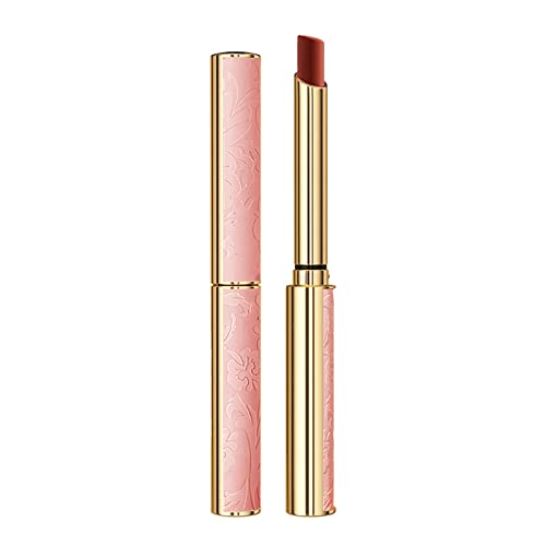 Lippenstift Lippenbalsam Make-up Langanhaltend Hochpigmentiert Nude Wasserdicht Lipgloss Mädchen Damen Make-up Geschenk (B, One Size) von FRMUIC