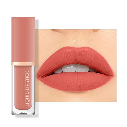 Lippenstift Liquid Lipstick Lip Plumper Makeup Pigmentierter langlebiger Lipgloss wasserfestem Lippen-Make-up Geschenk für Mädchen Frauen (A, One Size) von FRMUIC