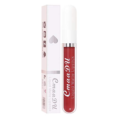 Lippenstifte feuchtigkeitsspendend Lip gloss Flüssiger Lippenstift Mattes, langlebiges wasserdichtes Lipgloss Geschenk (B, One Size) von FRMUIC