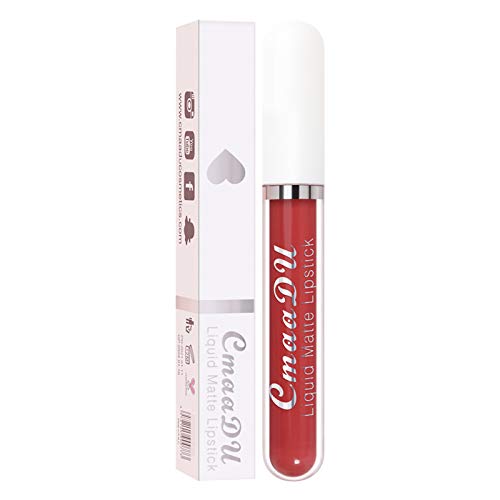 Lippenstifte feuchtigkeitsspendend Lip gloss Flüssiger Lippenstift Mattes, langlebiges wasserdichtes Lipgloss Geschenk (C, One Size) von FRMUIC