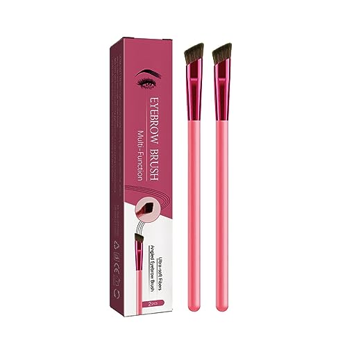 Multifunktionaler Augenbrauenpinsel, drei Wild-Augenbrauen-Concealer-Pinsel, tragbarer natürlicher Haaransatz-Augenbrauenstift (Pink, One Size) von FRMUIC