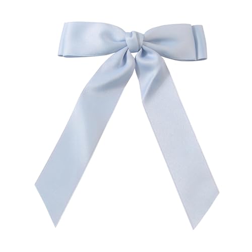 Schleife Haare Damen, Haarband Haarschleife, Schleifen Haarspange, Satin Bogen Haare Haarspangen Mädchen Hair Bows für Party, Frauen, Mädchen (Blue, One Size) von FRMUIC