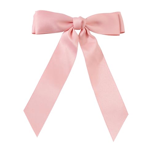 Schleife Haare Damen, Haarband Haarschleife, Schleifen Haarspange, Satin Bogen Haare Haarspangen Mädchen Hair Bows für Party, Frauen, Mädchen (Pink, One Size) von FRMUIC