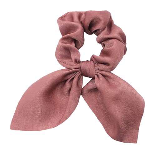 Schleife Haargummis Kaninchen Hase Ohrschleife Haarbänder Satin Haargummi Elastische Haargummis Bänder Pferdeschwanz Haarband für Mädchen Frauen (C, One Size) von FRMUIC