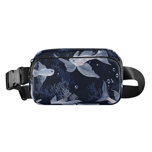 Ästhetische Orchidee graue stilvolle Umhängetasche, Hüfttasche für Damen, wasserdicht, mit verstellbarem Riemen, Farbe: 14, 1 Size von FRODOTGV