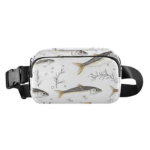 Ästhetische Orchidee graue stilvolle Umhängetasche, Hüfttasche für Damen, wasserdicht, mit verstellbarem Riemen, Farbe: 15, 1 Size von FRODOTGV