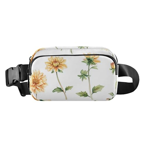 Ästhetische Orchidee graue stilvolle Umhängetasche, Hüfttasche für Damen, wasserdicht, mit verstellbarem Riemen, Farbe09, 1 Size von FRODOTGV