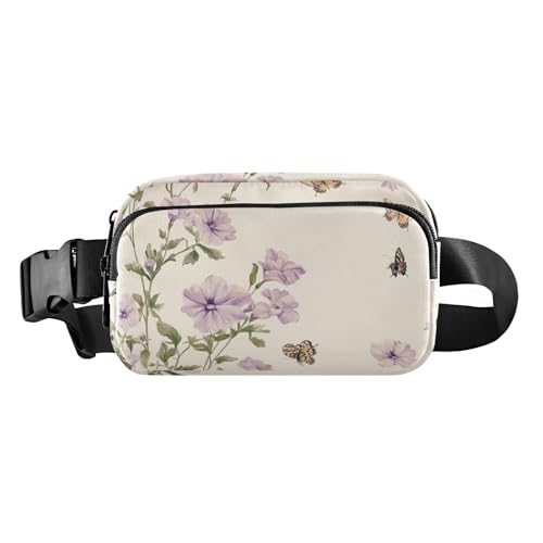 Ästhetische Orchidee graue stilvolle Umhängetasche, Hüfttasche für Damen, wasserdicht, mit verstellbarem Riemen, Farbe10, 1 Size von FRODOTGV