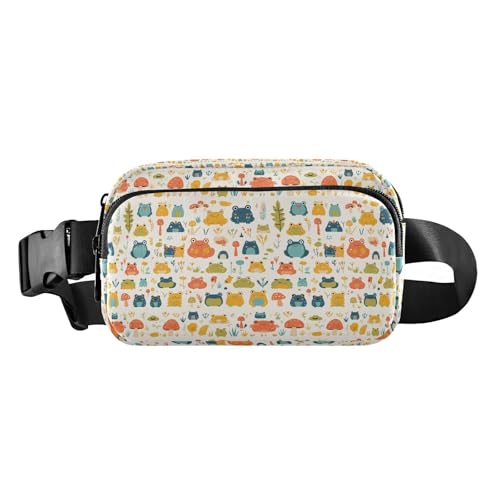 Avocado Fruit Damen Herren Stilvolle Bauchtasche für Radfahren, Wandern, Fitnessstudio, Verschiedene lustige Frösche Safari Pilz Prinzessin, 1 Size von FRODOTGV