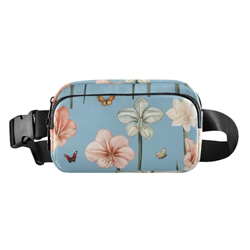 Bauchtasche Hüfttasche, Damen und Herren, Umhängetasche, Retro, Kornblumenblau, große Kapazität, Reisebrieftasche, Farbe 04, 1 Size von FRODOTGV