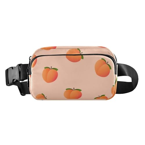 Bauchtasche mit Pfirsich-Muster, niedlich, für Damen, Herren, Teenager, wasserdicht, mit verstellbarem Gurt, für Einkaufen, Sport, Arbeit, Pfirsich-Pfirsichmuster, Obst, 1 Size Bauchtasche mit Pfirsich-Muster, niedlich, für Damen, Herren, Teenager, wasserdicht, mit verstellbarem Gurt, für Einkaufen, Sport, Arbeit, Pfirsich-Pfirsichmuster, Obst, 1 Size von FRODOTGV