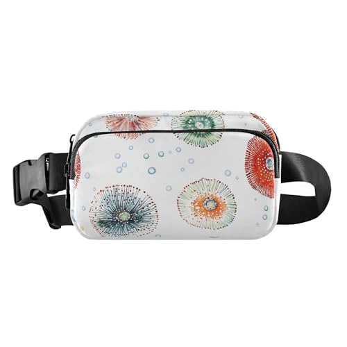 Beauty Anemone, stilvolle Umhängetasche, Hüfttasche für Damen, mit verstellbarem Gurt, Marineblau, Farbe03, 1 Size von FRODOTGV