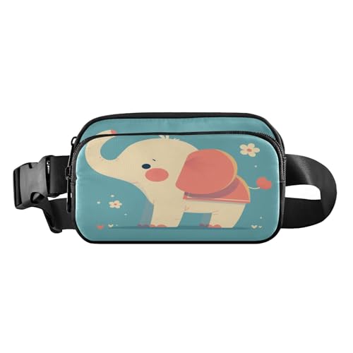 Big Elephant Gürteltasche für Damen und Herren, wasserdicht, mit verstellbarem Gurt, für Reisen, Urlaub, Laufen, Hellgrün, Ästhetischer Kampffisch, 1 size von FRODOTGV