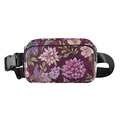Brustgürtel, Bauchtasche für Herren und Damen, Herbstblumen, Nelke, Kaktus, Amaryllis, Braun, Gürteltasche, Umhängetasche, große Kapazität, Reisepass, Geldbörse für Radfahren, Wandern, Fitnessstudio, von FRODOTGV