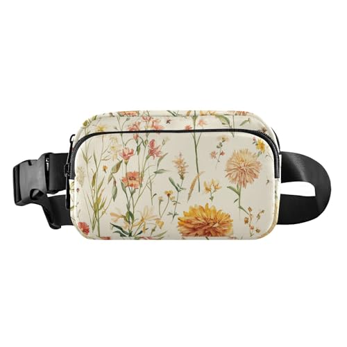 Brustgürtel, Bauchtasche für Herren und Damen, Herbstblumen, Nelke, Kaktus, Amaryllis, Braun, Gürteltasche, Umhängetasche, große Kapazität, Reisepass, Geldbörse für Radfahren, Wandern, Fitnessstudio, von FRODOTGV