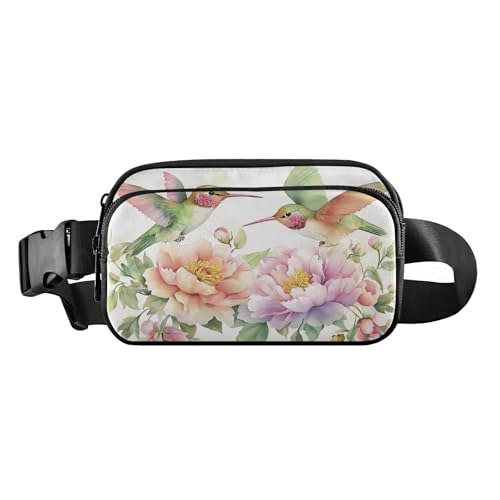 Bunte Gürteltasche mit Blumenmotiv, stilvolle Bauchtasche für Damen, Herren, Teenager, große Kapazität, Umhängetasche, Gürteltasche mit verstellbarem Gurt für Reisen, Laufen, Wandern, Farbenfroher von FRODOTGV