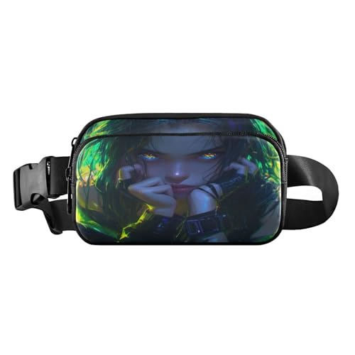 Coole trendige Gürteltasche für Damen, Herren, Teenager, wasserabweisend, mit verstellbarem Gurt, für Reisen, Urlaub, Laufen, Ästhetischer Kampffisch, 1 size von FRODOTGV