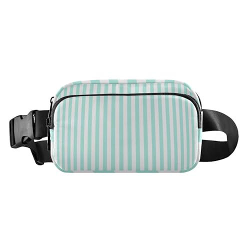 Croose Body Geldbörse für Herren und Damen, niedlich, große Kapazität, Umhängetasche, Hüfttaschen mit verstellbarem Riemen, für Shopping, Sport, Arbeit, blau und weiß gestreift, Blau und Weiß von FRODOTGV