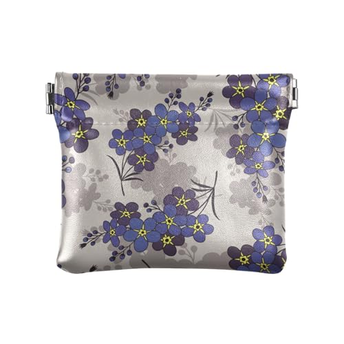 Damen-Geldbörse aus Leder, Blumen-Illustration, Make-up-Tasche, einzigartig, Blumen-Illustration, 1 Size, Reisezubehör von FRODOTGV