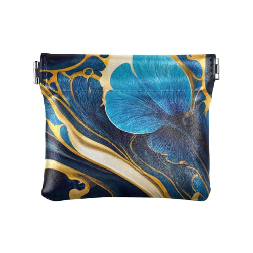 Damen-Geldbörse aus Leder, Mini-Kartenhalter, praktisch, Kunst, abstrakte Wellen, Kunst abstrakte Wellen, 1 Size, Reisezubehör von FRODOTGV