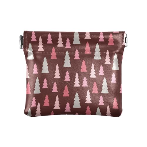 Damen-Geldbörse aus Leder, Schmuck-Organizer, einzigartig, dunkles Pfirsich-Weihnachtsmuster, Dunkles Pfirsich-Weihnachtsmuster, 1 Size, Reisezubehör von FRODOTGV