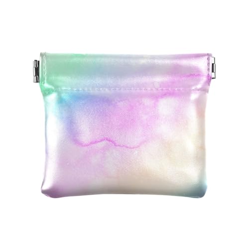 Damen-Geldbörse aus Leder, buntes Aquarell-Papier-Muster, für Herren und Damen, Reisezubehör, einzigartig, Buntes Aquarellpapiermuster, 1 Size, Reisezubehör von FRODOTGV