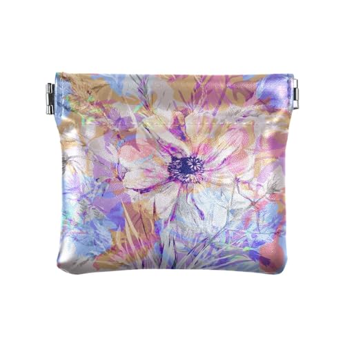 Damen-Geldbörse aus Leder, für Karten, Schlüssel, Organizer, einzigartig, mehrfarbiges Sommermuster, Mehrfarbiges Sommermuster, 1 Size, Reisezubehör von FRODOTGV