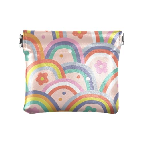Damen Herren Leder Münzgeldbörsen Boho Sommer Regenbogen Männer Frauen Reise Schmuck Einzigartig, Boho-Sommer-Regenbogen, 1 Size, Reisezubehör von FRODOTGV