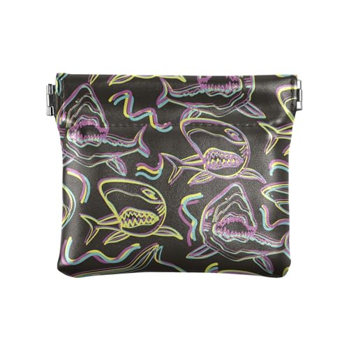 Damen Herren Leder Münzgeldbörsen Fancy Mini Kleingeld Geldbörse Münzfach Abstraktes Muster Mädchen Jungen Frauen Jungen Mädchen, Abstraktes Muster für Mädchen und Jungen, 1 Size, Reisezubehör von FRODOTGV